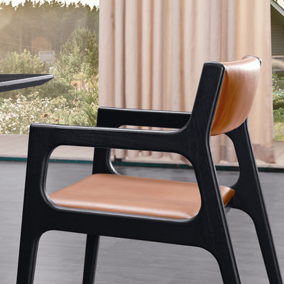 Elevate Your Dining Experience with Our Solid Teak Wood Nordic Rest Armrest Chair