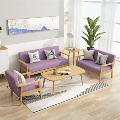 Modern Upholstered Wooden Sofa Sets Furniture for Living Room in 64/113/157cm*59cm*71/101/146cm