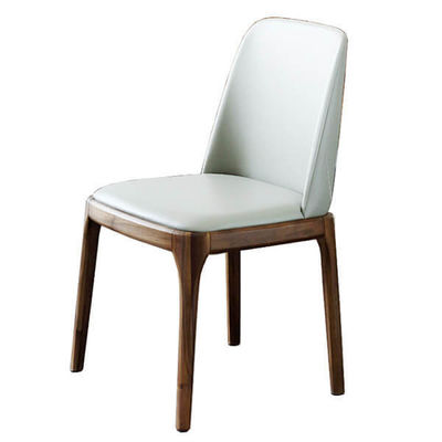 Modern Nordic Leisure Back Fabric Teak Solid Wood Dining Chair for Coffee Shop and Restaurant Furniture