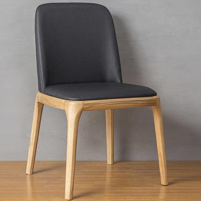 Modern Nordic Leisure Back Fabric Teak Solid Wood Dining Chair for Coffee Shop and Restaurant Furniture