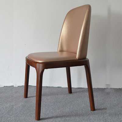 Modern Nordic Leisure Back Fabric Teak Solid Wood Dining Chair for Coffee Shop and Restaurant Furniture