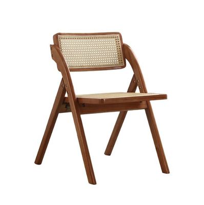 Mail Packing Modern Design Foldable Wood Rattan Restaurant Chairs for Home Furniture