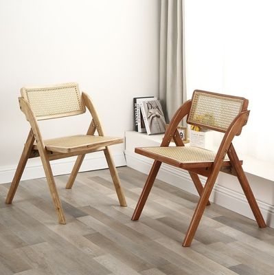 Mail Packing Modern Design Foldable Wood Rattan Restaurant Chairs for Home Furniture