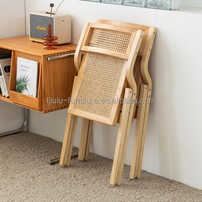 Stylish Morden Dining Fruniture Wooden Chair with Durable Rattan Seat and Back