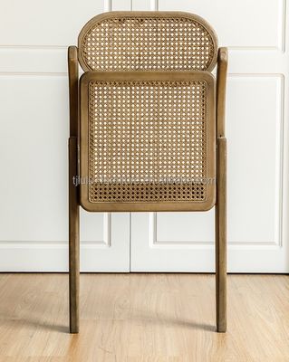 Stylish Morden Dining Fruniture Wooden Chair with Durable Rattan Seat and Back