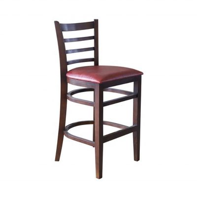 Bar Furniture Modern Solid Wood High Chair Wood Bar Chair for Restaurant Dining