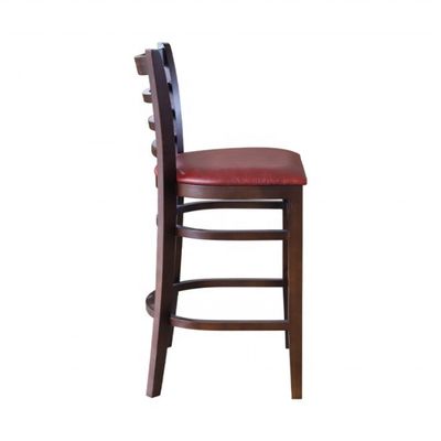 Bar Furniture Modern Solid Wood High Chair Wood Bar Chair for Restaurant Dining