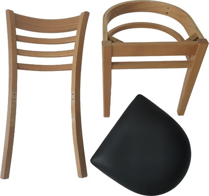 Modern Style Fabric Foam Sponge Cover Wood Chair for Solid Wood Hotel Dining Room
