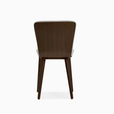 Nordic Modern Dining Chair with Solid Wood Legs and Upholstered Seat