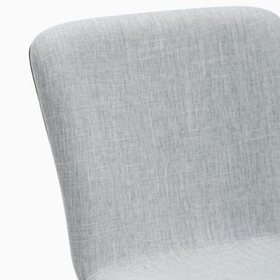 Nordic Modern Dining Chair with Solid Wood Legs and Upholstered Seat