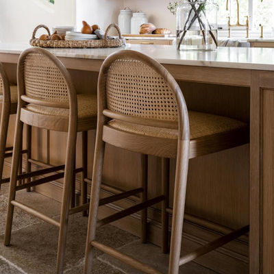 Modern Dining Furntiure Solid Wood PU Leather Bar Chair for Restaurant Furniture
