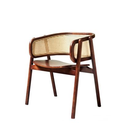 Contemporary Wooden Rattan Dining Chair with Good and Eco-Friendly Material