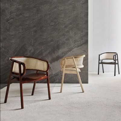 Contemporary Wooden Rattan Dining Chair with Good and Eco-Friendly Material