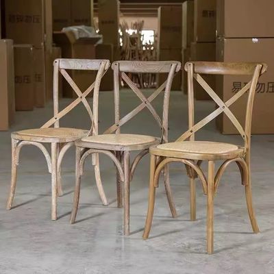 Hotel Event Furniture Stackable Wooden X Back Chairs for Restaurant Dining in Wood