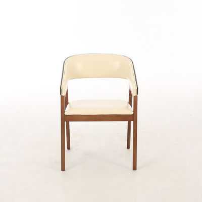Nordic Solid Wood Design Presidential Chair Black Leather Furniture Note Armchair Chair For Restaurant Guarantee One Year