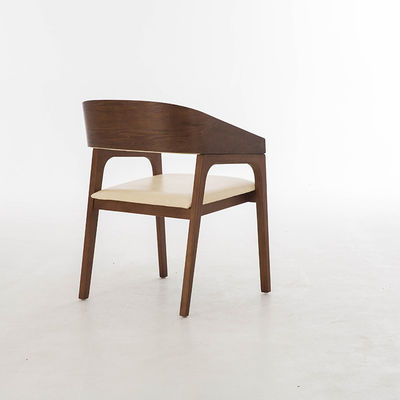 Nordic Solid Wood Design Presidential Chair Black Leather Furniture Note Armchair Chair For Restaurant Guarantee One Year
