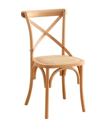 Solid Wooden Cross Back Wedding Wooden Chair For Events With Customized Designs
