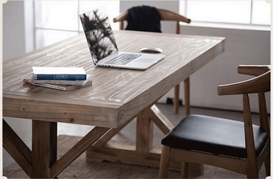 Solid Wood Customized Vintage Neoclassical Wooden Dining Table for Dining and Living Room Craftsmanship
