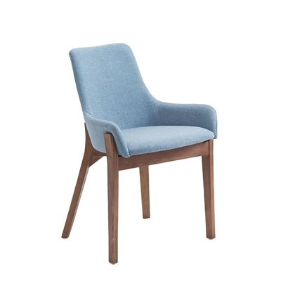 Home Furniture Malaysia Rubber Wood Library Dining Chairs with Luxury Round Back Design