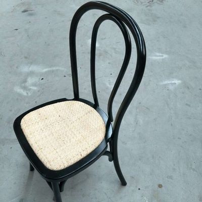 Stackable Wood Chair with 100KG Weight Limit Modern Furniture Restaurant Natual Stacked Rattan Dining Chairs