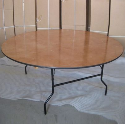 Design Round Wooden Banquet Wedding Folding Farm Table Dining Table for Event Rental and Dining Room Furniture