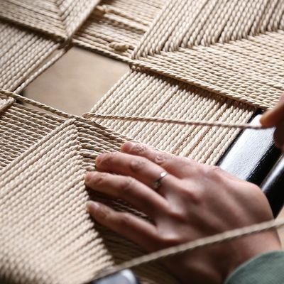 Handmade Solid Beach Wood Rope Woven Cushion Dining Y Chair NO Folded OEM Service Accepted Solid Wood