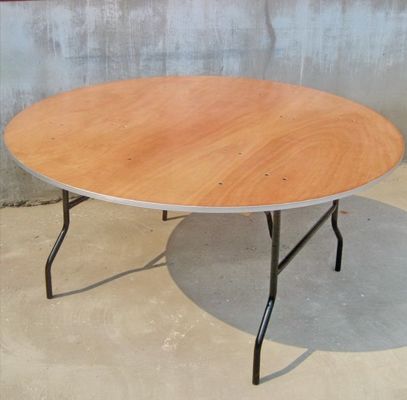 Design Round Wooden Banquet Wedding Folding Farm Table Dining Table for Event Rental and Dining Room Furniture