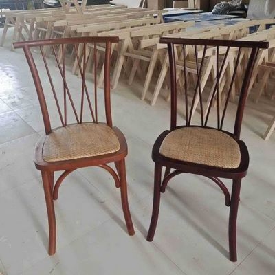 Manufacture Supply Stackable Wood Chairs for Events Modern Design Hotel Restaurant Banquet and Home