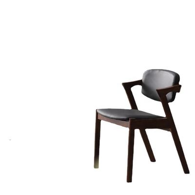 Home Furniture Nordic Style Z Shaped Oak Wood Pu/ Fabric Upholstered Dining Chair with OEM Service Accepted General