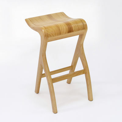 Home Bar Essential Lacquered Solid Wood Bar Stool with High Living Room Chair