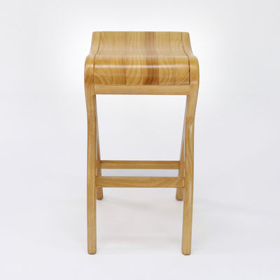 Home Bar Essential Lacquered Solid Wood Bar Stool with High Living Room Chair