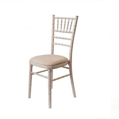 Home Furniture Mail Packing White Wash Chiavari Chairs Wood Wedding Hotel Banquet Stackable Chair with Removable Cushion