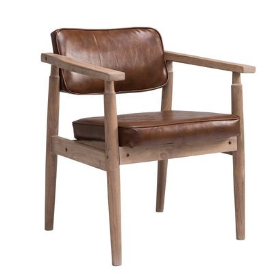 Vintage Style Antique Solid Wood Armrest Cafe Restaurant Leisure Lounge Vintage Chair with OEM Service Accepted