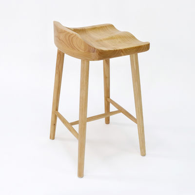 Rubber Wood Frame Antique Solid Wooden Bar Chair Stools for Bar Table in Mail Packing and Material