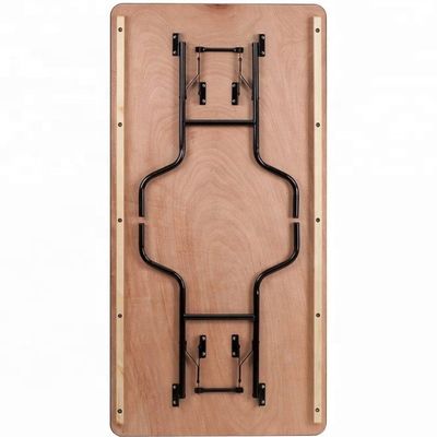 Outdoor Rectangular Solid Wood Banquet Wedding Hotel Folding Dining Tables in Modern Design for Weddings and Hotels