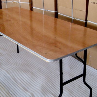 Outdoor Rectangular Solid Wood Banquet Wedding Hotel Folding Dining Tables in Modern Design for Weddings and Hotels
