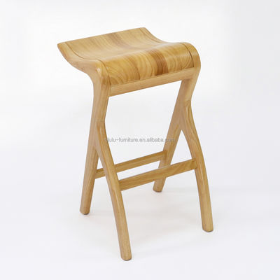 Customized Designs Vintage Solid Wood Bar Stool W35*D43.5*66.5CM for High Living Room Wood Dining Chair