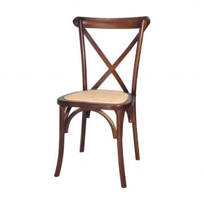 NO Folded Customized American Modern Design Solid Wood Cross BackStackable Event Dinging Chair