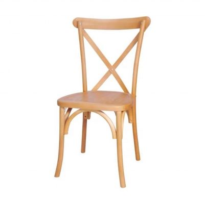 NO Folded Customized American Modern Design Solid Wood Cross BackStackable Event Dinging Chair