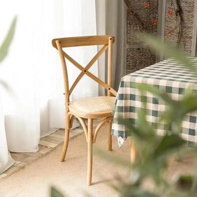 NO Folded Customized American Modern Design Solid Wood Cross BackStackable Event Dinging Chair