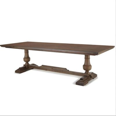 120cm*60cm*75cm Vintage Countryside Centre Dining Table with Curved Pine Wood