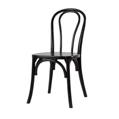 Chinese Mahogany and Rattan Material Nordic Home Furniture Wood Frame Banquet Dining Chair with Stackable Solid Wooden