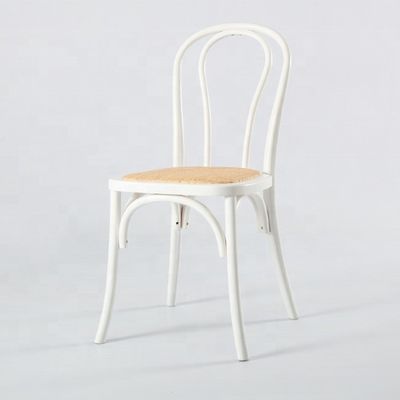 Chinese Mahogany and Rattan Material Nordic Home Furniture Wood Frame Banquet Dining Chair with Stackable Solid Wooden