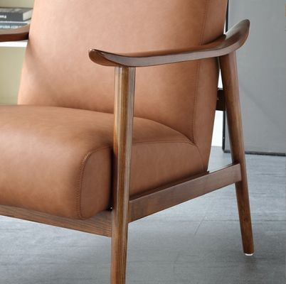200KG Weight Limit High Grade Modern Wooden Leisure Arm Chair for Living Room Sofa Lounge in Brown/Gray/Yellow/Black