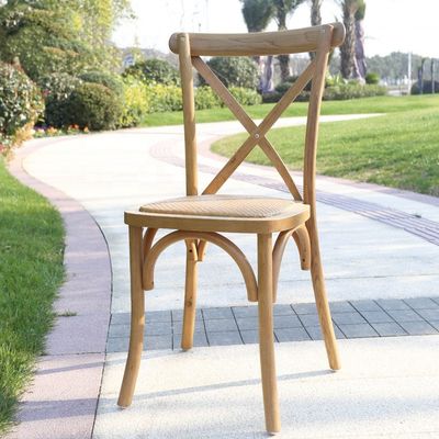 Leisure Facilities Style Solid Wood Cross Back Wedding Chair for Leisure Chair Style