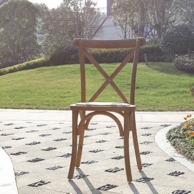 Leisure Facilities Style Solid Wood Cross Back Wedding Chair for Leisure Chair Style