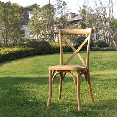 Leisure Facilities Style Solid Wood Cross Back Wedding Chair for Leisure Chair Style
