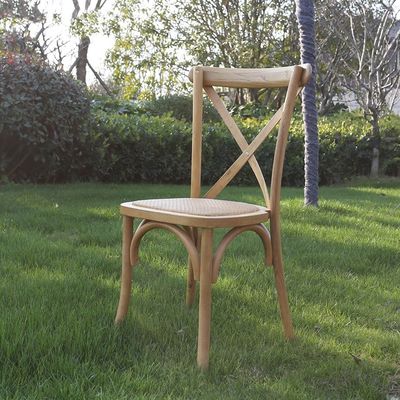 Leisure Facilities Style Solid Wood Cross Back Wedding Chair for Leisure Chair Style