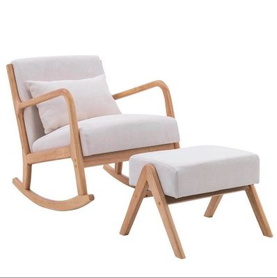 Living Room Chair Direct Supply European Nordic Style Wooden Solid Wood Rocking Chair with Specific Included
