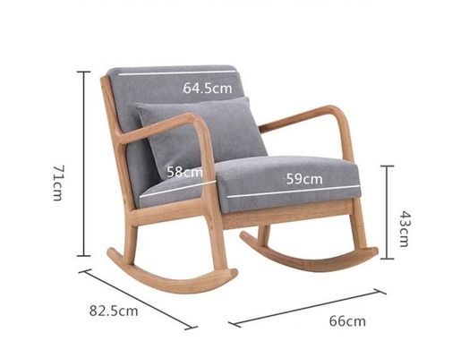 Living Room Chair Direct Supply European Nordic Style Wooden Solid Wood Rocking Chair with Specific Included